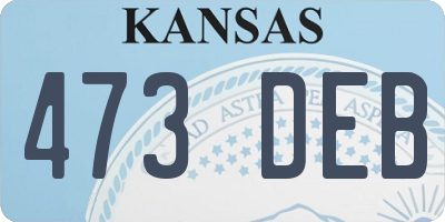 KS license plate 473DEB