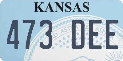 KS license plate 473DEE