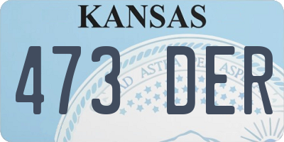 KS license plate 473DER