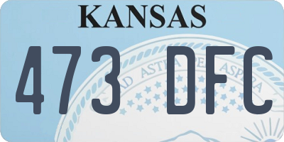 KS license plate 473DFC