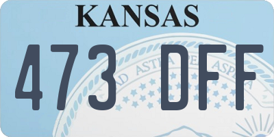 KS license plate 473DFF