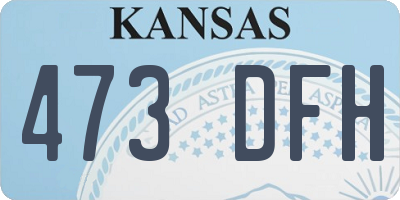 KS license plate 473DFH