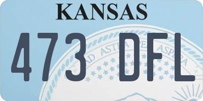 KS license plate 473DFL
