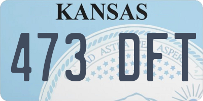KS license plate 473DFT