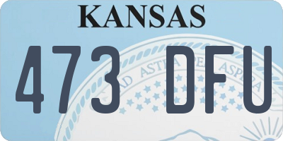 KS license plate 473DFU