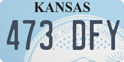 KS license plate 473DFY