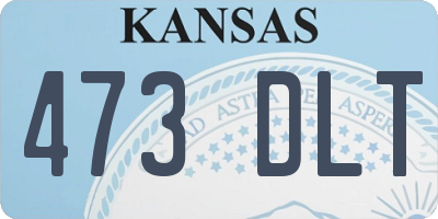 KS license plate 473DLT