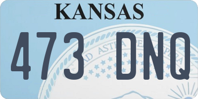 KS license plate 473DNQ