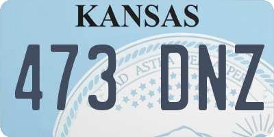 KS license plate 473DNZ