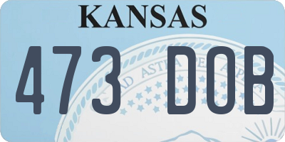 KS license plate 473DOB