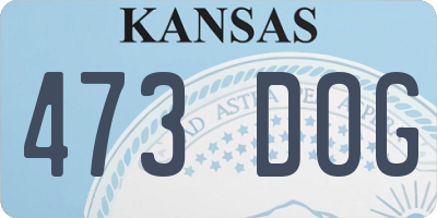 KS license plate 473DOG