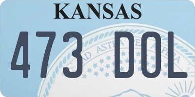 KS license plate 473DOL