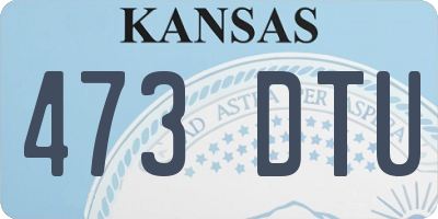KS license plate 473DTU