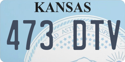 KS license plate 473DTV
