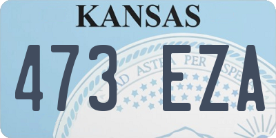 KS license plate 473EZA