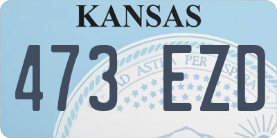 KS license plate 473EZD