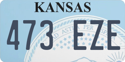 KS license plate 473EZE