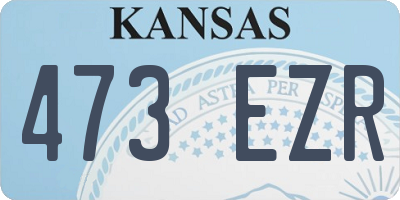 KS license plate 473EZR
