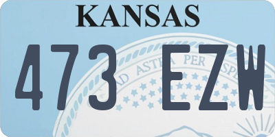 KS license plate 473EZW