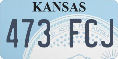 KS license plate 473FCJ