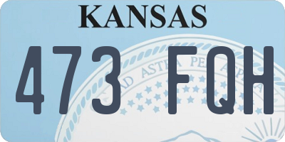 KS license plate 473FQH