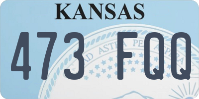 KS license plate 473FQQ