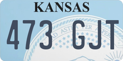 KS license plate 473GJT
