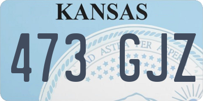 KS license plate 473GJZ