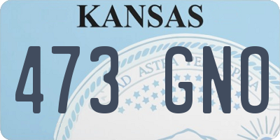 KS license plate 473GNO