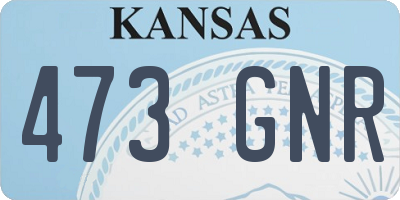 KS license plate 473GNR
