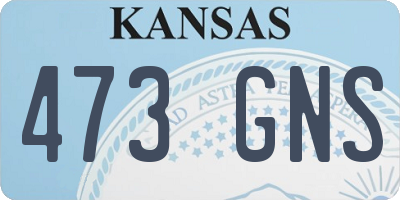 KS license plate 473GNS