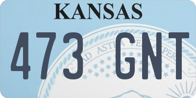 KS license plate 473GNT