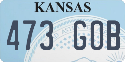 KS license plate 473GOB