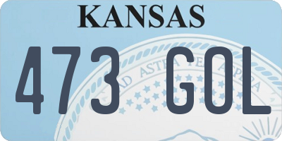 KS license plate 473GOL