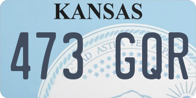 KS license plate 473GQR