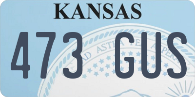 KS license plate 473GUS
