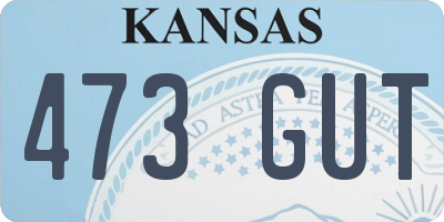 KS license plate 473GUT