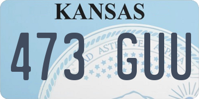 KS license plate 473GUU
