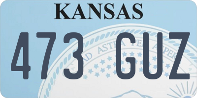 KS license plate 473GUZ