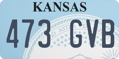 KS license plate 473GVB