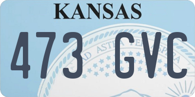 KS license plate 473GVC