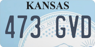 KS license plate 473GVD