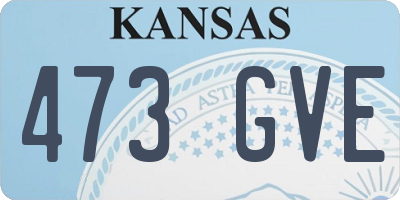 KS license plate 473GVE