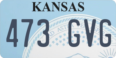 KS license plate 473GVG