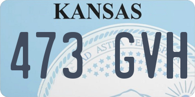 KS license plate 473GVH