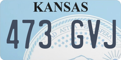 KS license plate 473GVJ