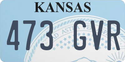 KS license plate 473GVR