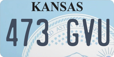 KS license plate 473GVU