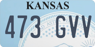 KS license plate 473GVV