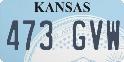 KS license plate 473GVW